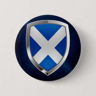 Chapa Redonda De 5 Cm Emblema metálico de Escocia