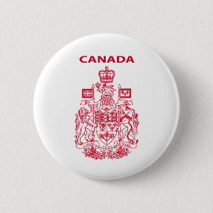 Chapa Redonda De 5 Cm Emblema nacional de Canadá
