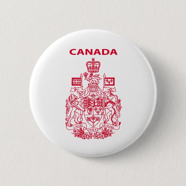 Chapa Redonda De 5 Cm Emblema nacional de Canadá (Anverso)
