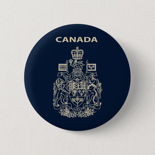 Chapa Redonda De 5 Cm Emblema nacional de Canadá (Anverso)