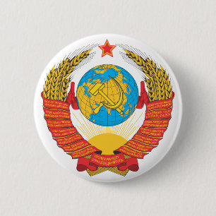 Chapa Redonda De 5 Cm emblema nacional de la URSS