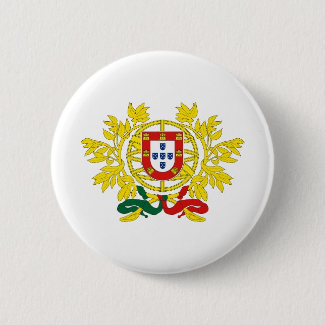 Chapa Redonda De 5 Cm emblema portugal (Anverso)