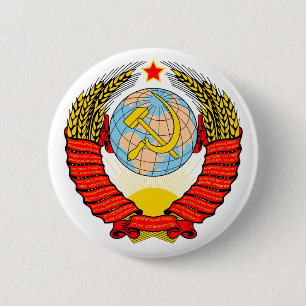 Chapa Redonda De 5 Cm Emblema soviético