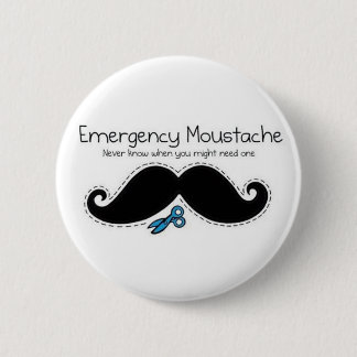Chapa Redonda De 5 Cm Emergency moustache