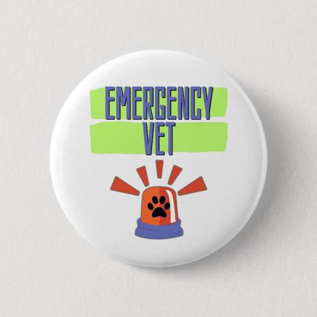 Chapa Redonda De 5 Cm Emergency Vet – Veterinary Emergency Design (Anverso)