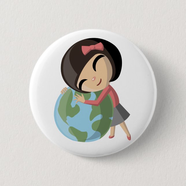 Chapa Redonda De 5 Cm Emily ama la tierra (Anverso)