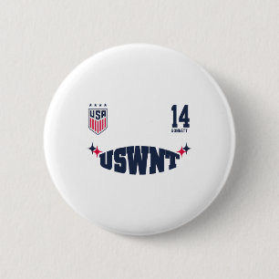 Chapa Redonda De 5 Cm Emily Sonnett 14 Blanca Uswnt Licencia Oficial 