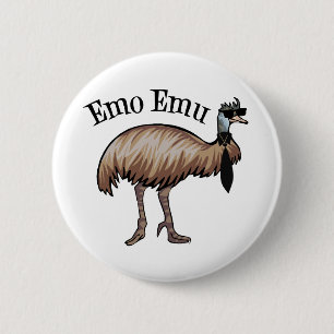 Chapa Redonda De 5 Cm Emo Emu