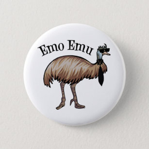 Chapa Redonda De 5 Cm Emo Emu