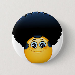 Chapa Redonda De 5 Cm emoji afro
