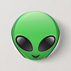Chapa Redonda De 5 Cm emoji alienígena