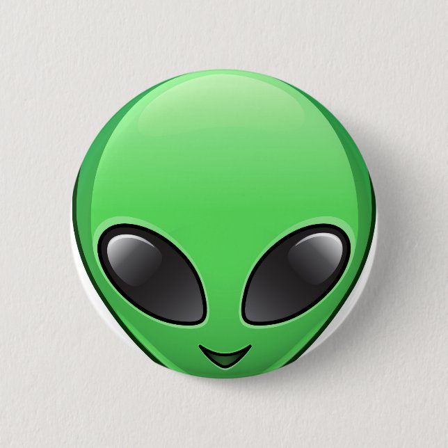 Chapa Redonda De 5 Cm emoji alienígena (Anverso)