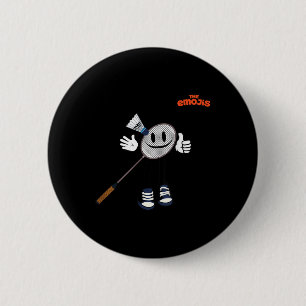 Chapa Redonda De 5 Cm Emoji Bádminton Deportes Pulgar Arriba