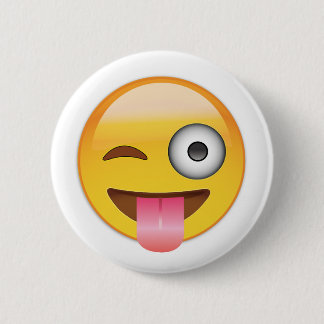 Chapa Redonda De 5 Cm Emoji - cara con la lengua