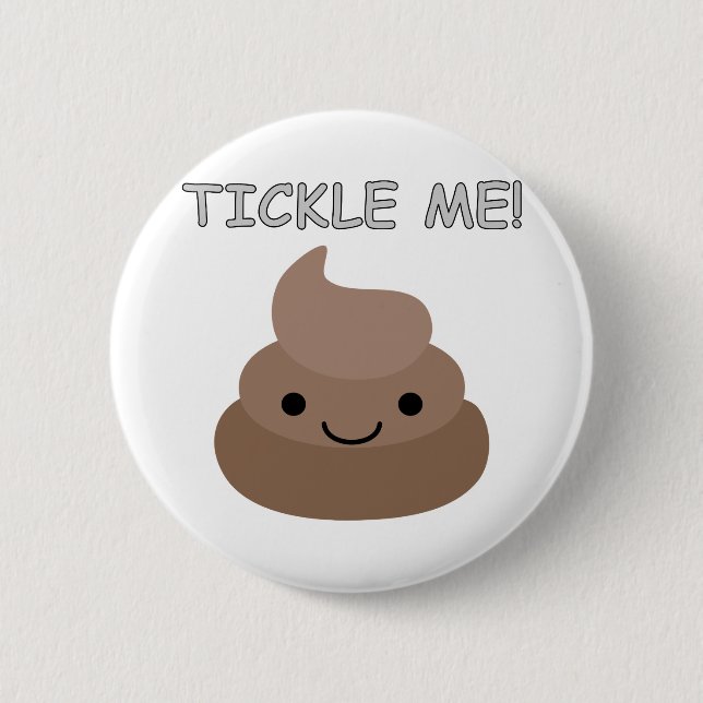 Chapa Redonda De 5 Cm Emoji Cute Tickle Me Poop (Anverso)
