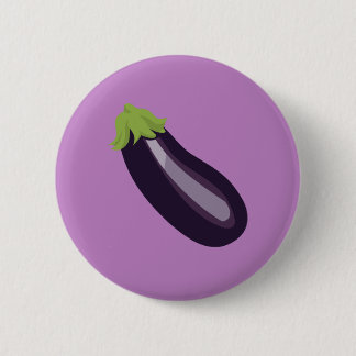 Chapa Redonda De 5 Cm Emoji de la berenjena