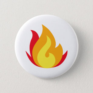 Chapa Redonda De 5 Cm Emoji de llama impresa