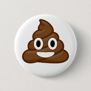 Chapa Redonda De 5 Cm emoji de poop