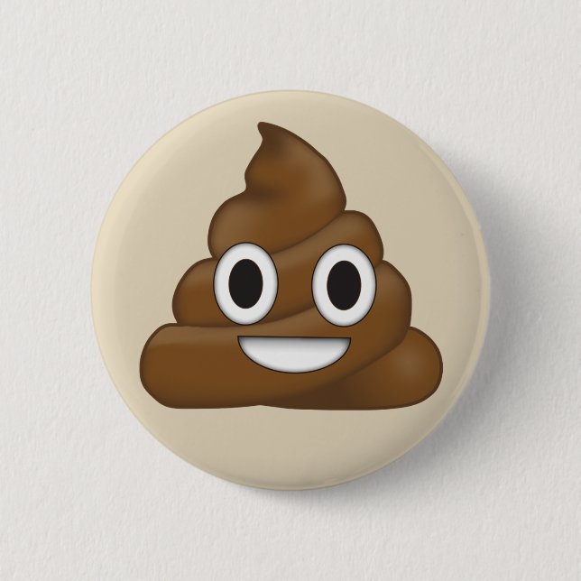 Chapa Redonda De 5 Cm Emoji de poop (Anverso)