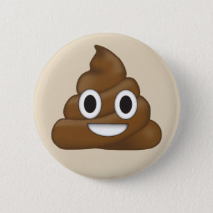 Chapa Redonda De 5 Cm Emoji de poop