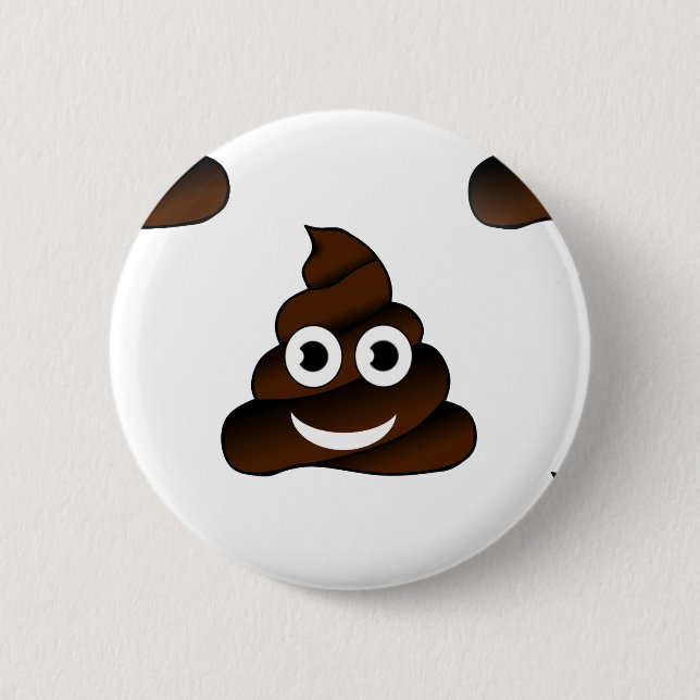 Chapa Redonda De 5 Cm emoji de poop divertida (Anverso)