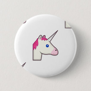 Chapa Redonda De 5 Cm emoji de unicornio