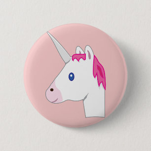 Chapa Redonda De 5 Cm Emoji de Unicornio