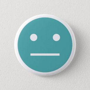 Chapa Redonda De 5 Cm Emoji en blanco de la cara