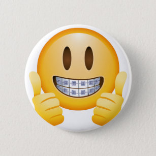Chapa Redonda De 5 Cm Emoji Geeky de los apoyos