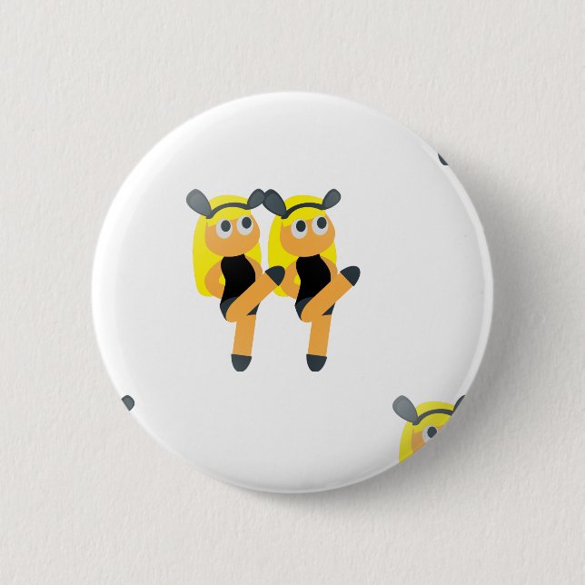 Chapa Redonda De 5 Cm emoji gemela (Anverso)