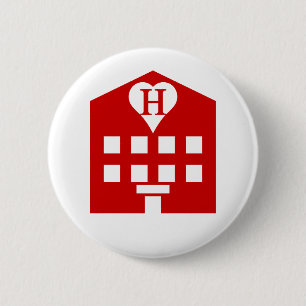 Chapa Redonda De 5 Cm Emoji japonesa del Love Hotel