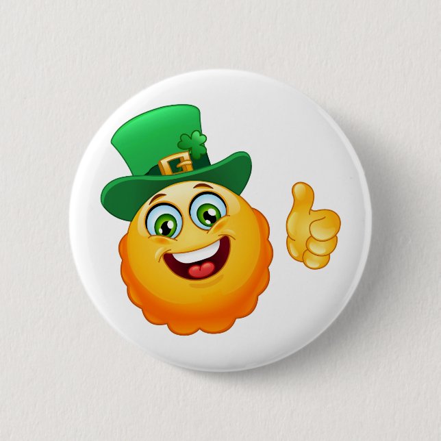 Chapa Redonda De 5 Cm emoji leprechaun (Anverso)