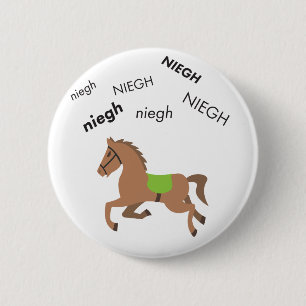 Chapa Redonda De 5 Cm Emoji linda del caballo del relincho