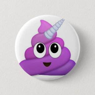 Chapa Redonda De 5 Cm Emoji linda del impulso del unicornio