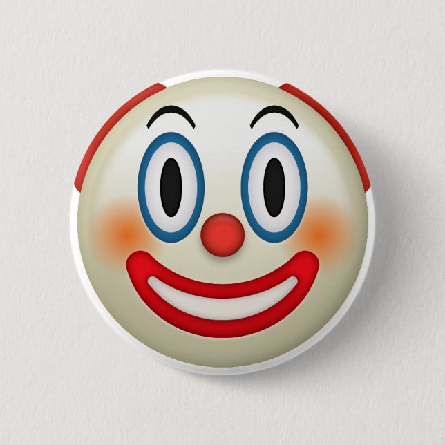 Chapa Redonda De 5 Cm Emoji loca del payaso (Anverso)