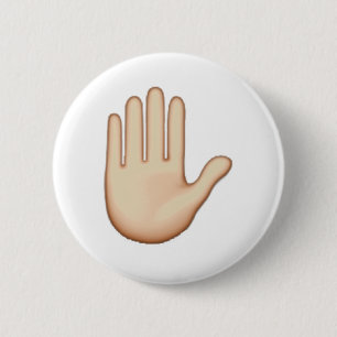 Chapa Redonda De 5 Cm Emoji - Mano arriba