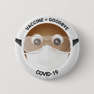 Chapa Redonda De 5 Cm Emoji Médica  Afroamericano