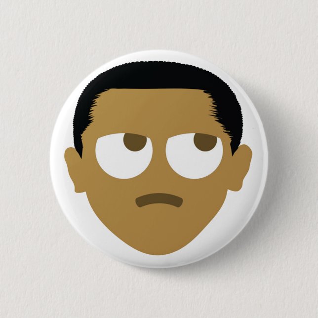 Chapa Redonda De 5 Cm Emoji POTUS de Obama (Anverso)