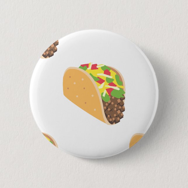 Chapa Redonda De 5 Cm emoji taco (Anverso)