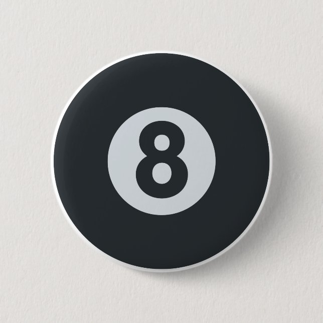Chapa Redonda De 5 Cm Emoji Twitter - Eight ball Pool (Anverso)