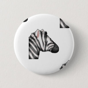 Chapa Redonda De 5 Cm emoji zebra