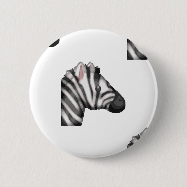Chapa Redonda De 5 Cm emoji zebra (Anverso)