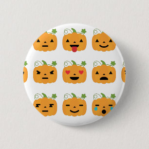 Chapa Redonda De 5 Cm emojis de calabaza de halloween