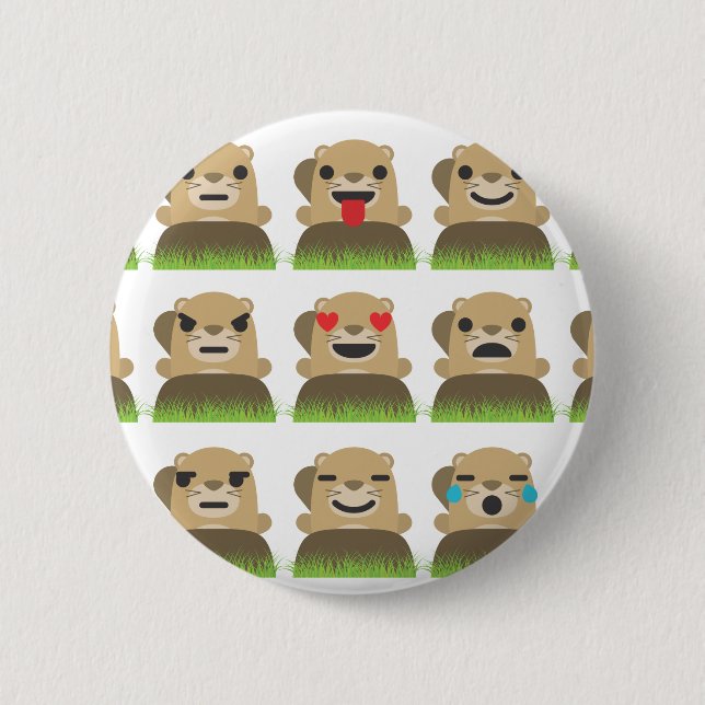Chapa Redonda De 5 Cm emojis de manada (Anverso)