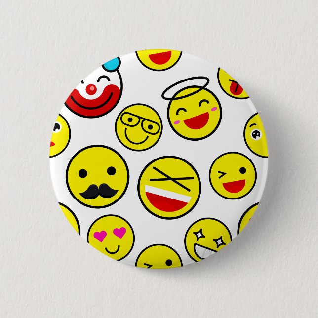 Chapa Redonda De 5 Cm emojis de payasos divertidos (Anverso)