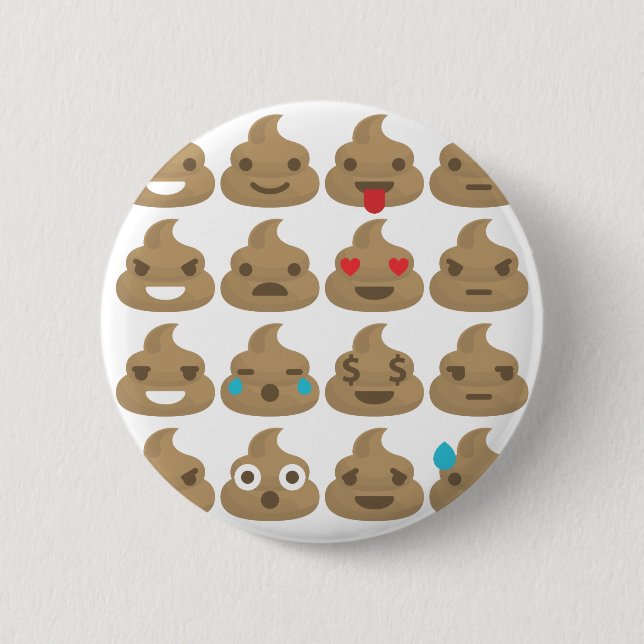 Chapa Redonda De 5 Cm emojis de poop (Anverso)
