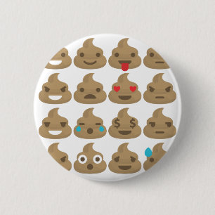 Chapa Redonda De 5 Cm emojis de poop