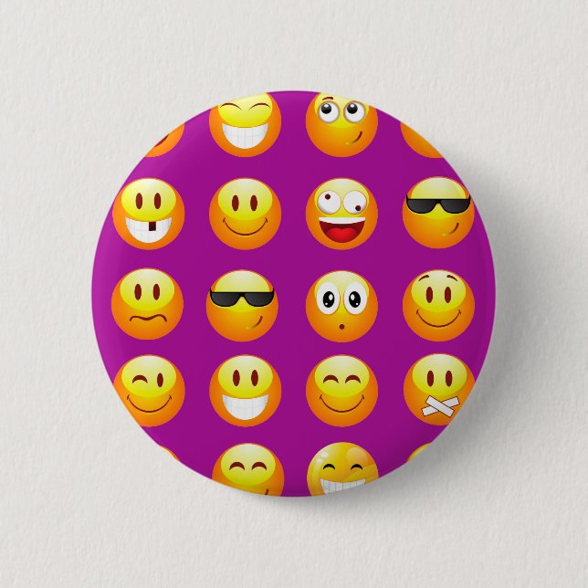 Chapa Redonda De 5 Cm emojis moradas (Anverso)