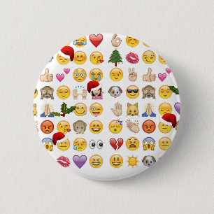 Chapa Redonda De 5 Cm emojis navidades