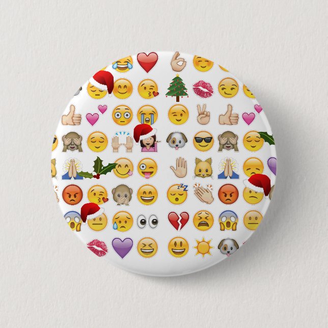 Chapa Redonda De 5 Cm emojis navidades (Anverso)